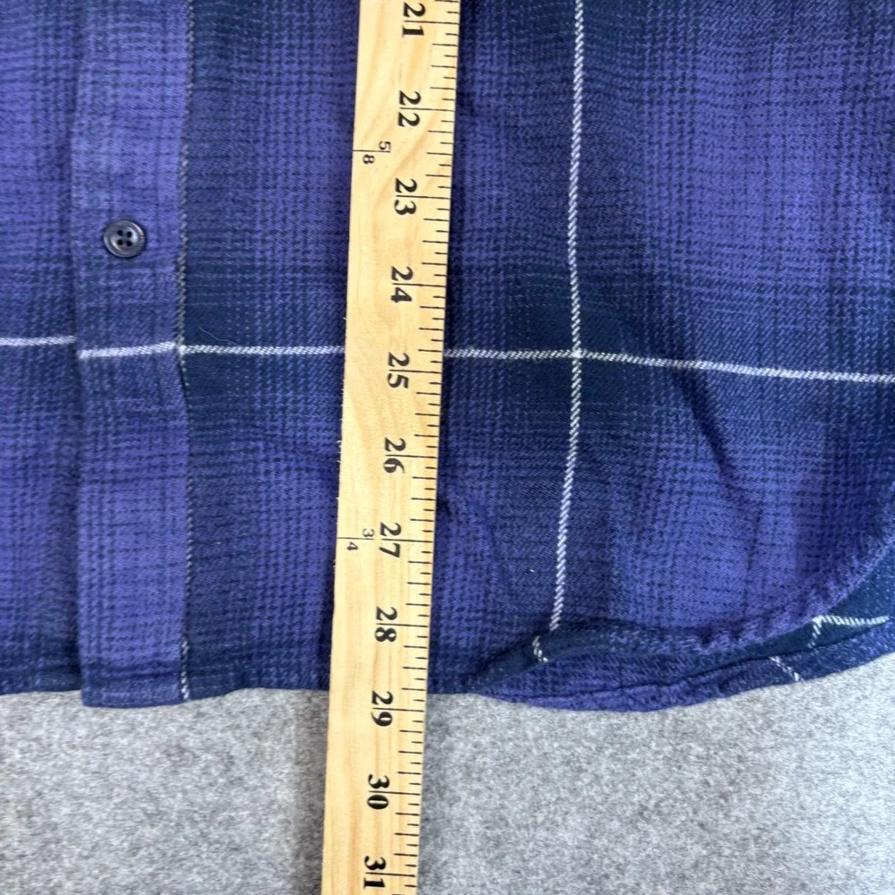 The North Face Mens Large Purple Plaid Flannel Nature is Magic Patch Shirt